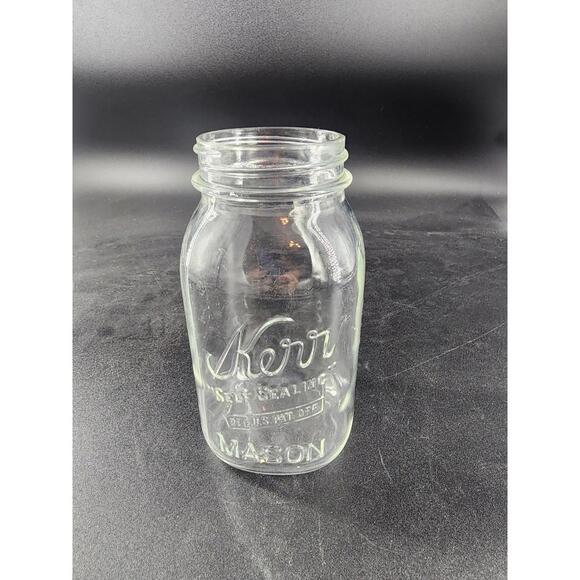 Vintage Kerr Self Sealing Mason Jar Square Body,  #505 Quart - Picture 1 of 5